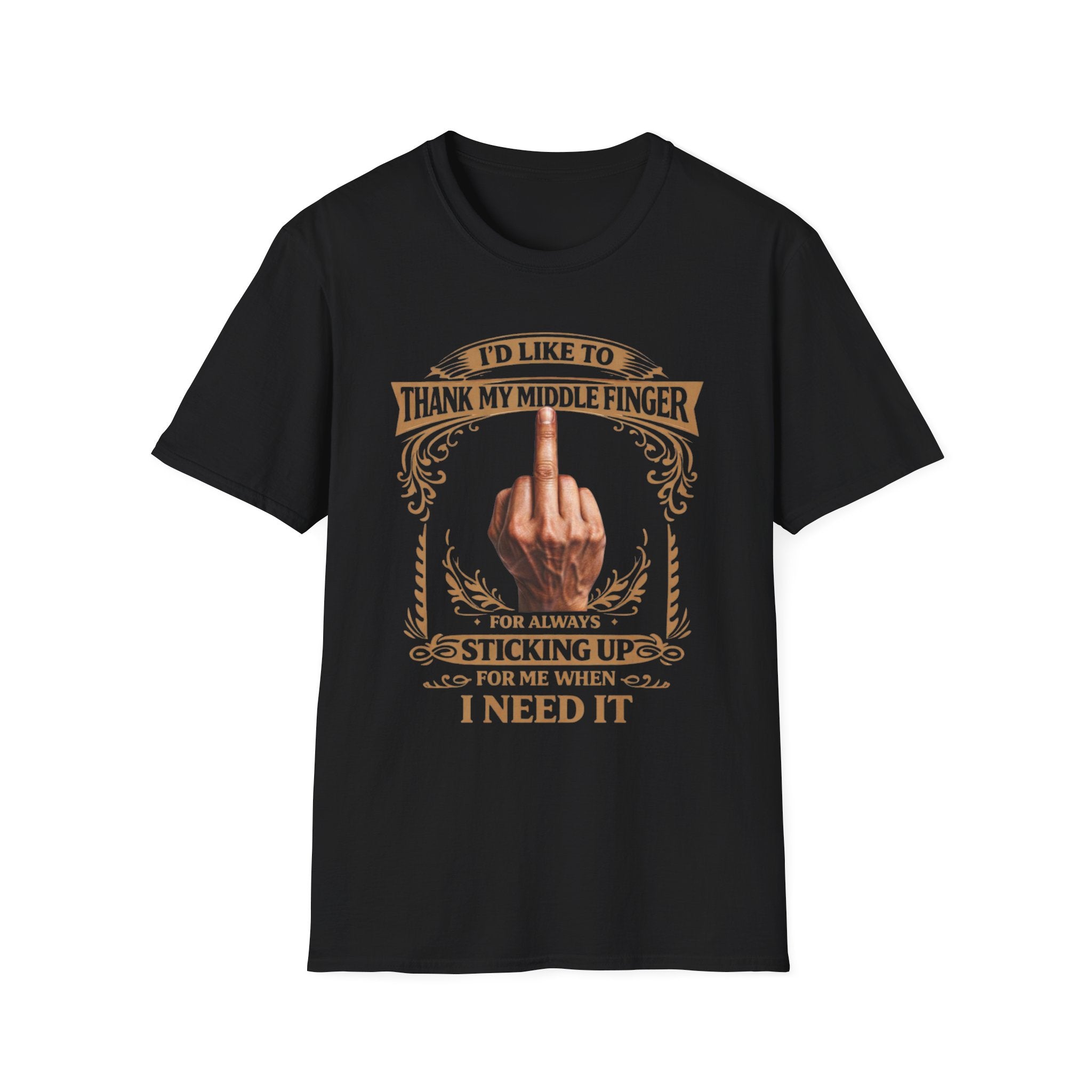 Political Protest Tee - Graphic I'd Like to Thank My Finger T-Shirt