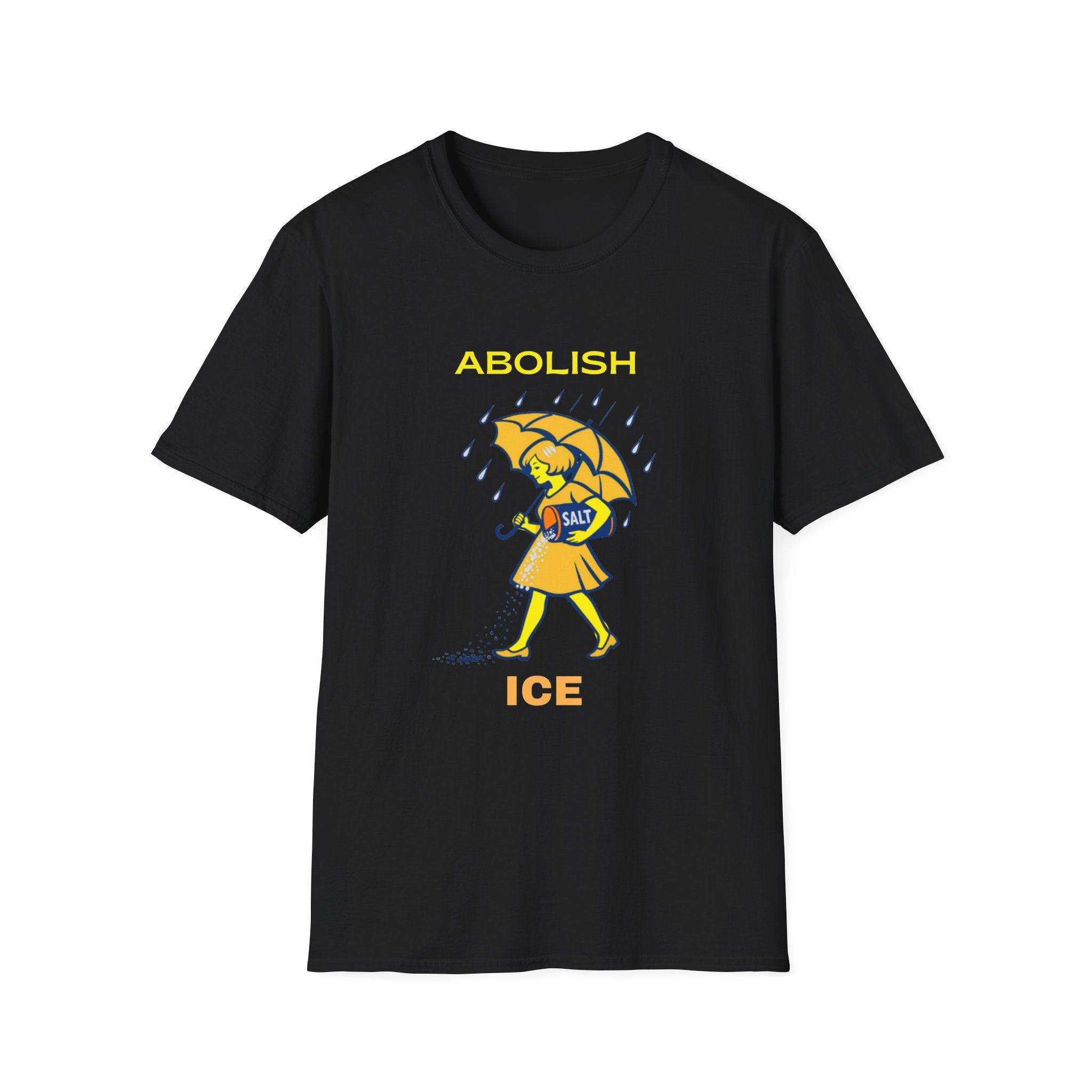 Abolish Ice T-Shirt — Protest Graphic Tee with Girl and Umbrella Design