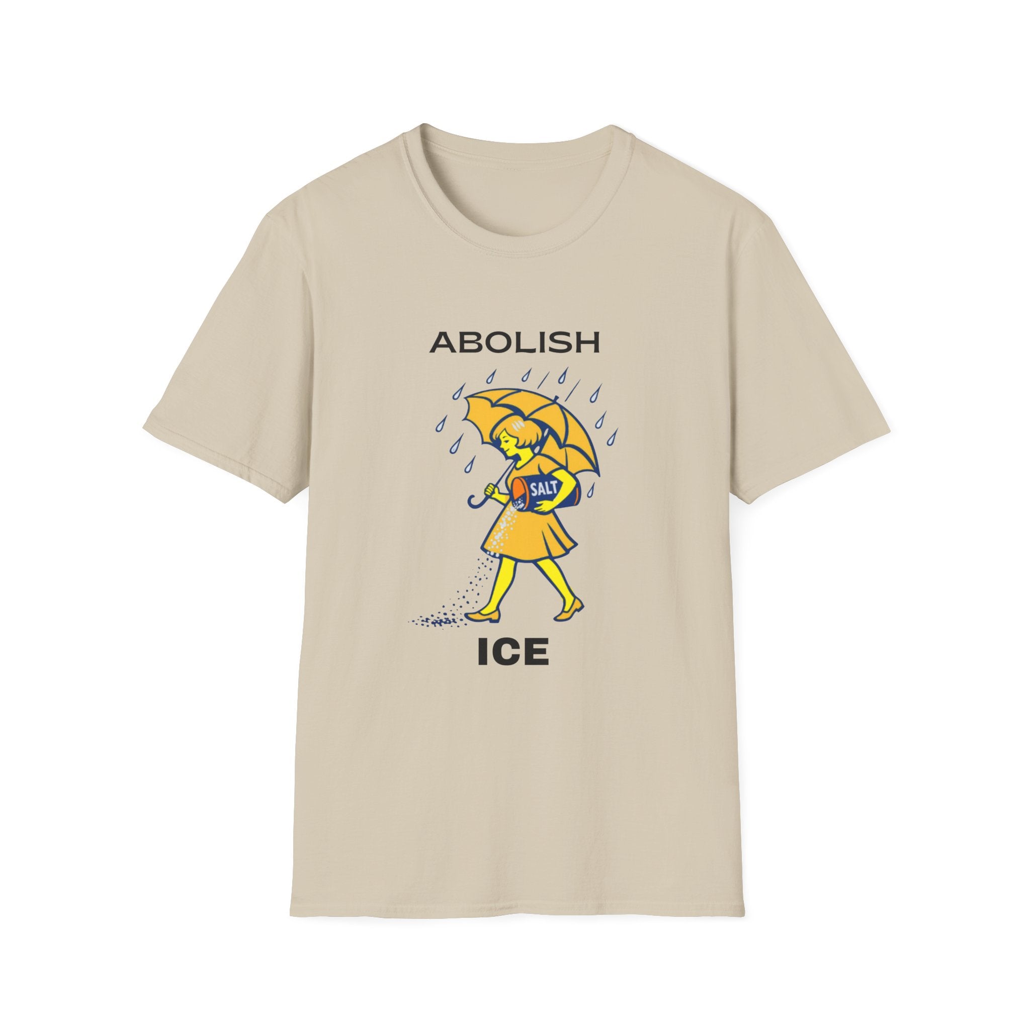 Abolish Ice T-Shirt — Protest Graphic Tee with Girl and Umbrella Design