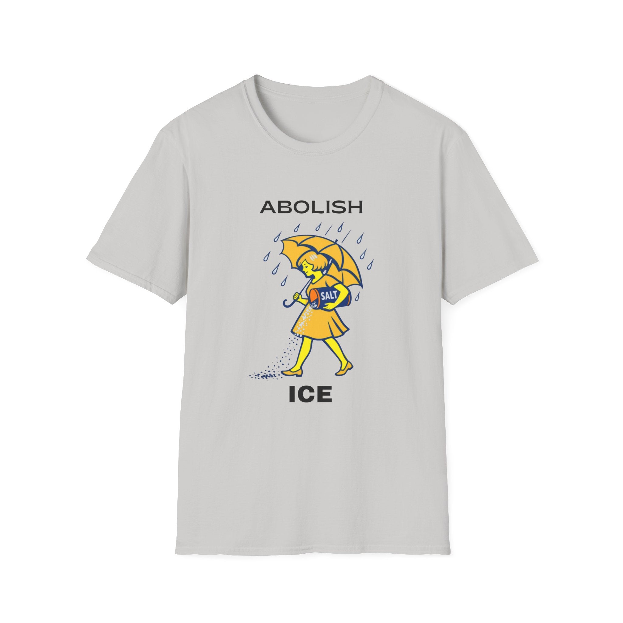 Abolish Ice T-Shirt — Protest Graphic Tee with Girl and Umbrella Design