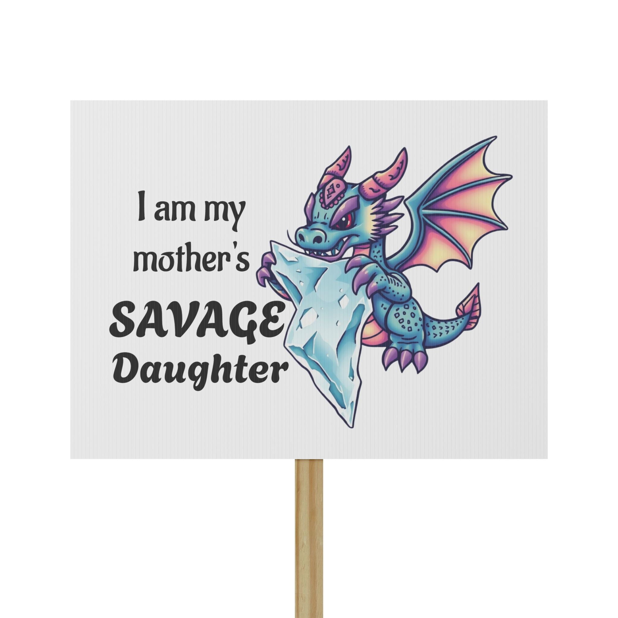 Protest Sign for Political and Community Rallies - Baby Dragon Chomping on Ice Cube