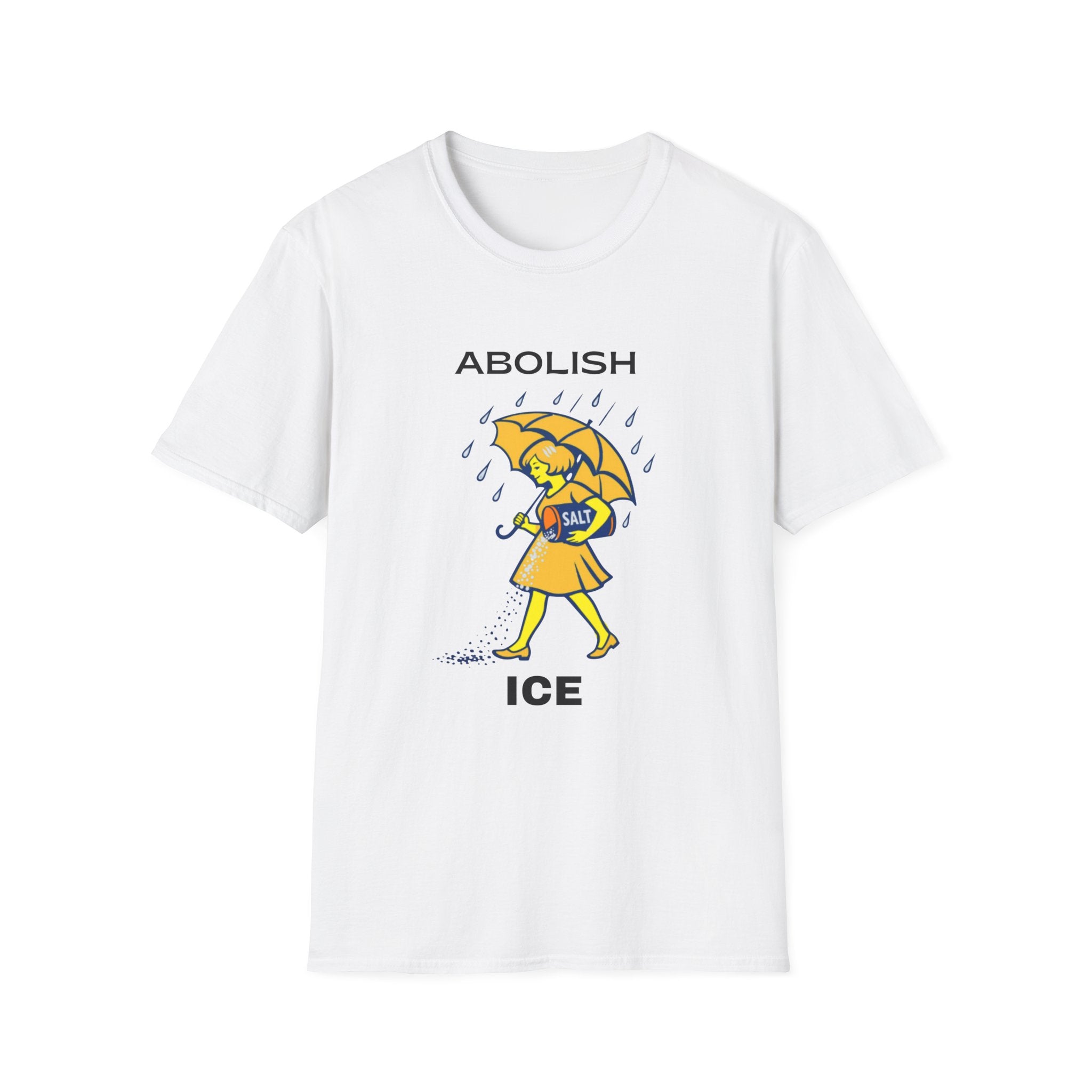 Abolish Ice T-Shirt — Protest Graphic Tee with Girl and Umbrella Design