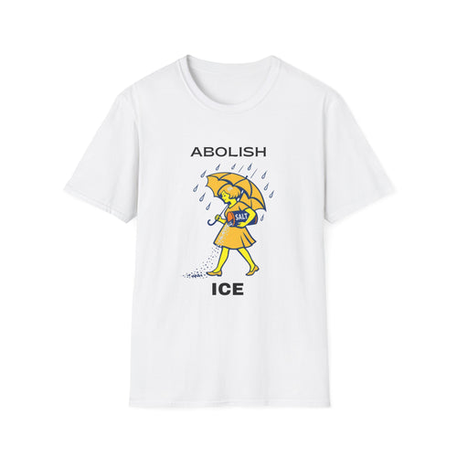 Abolish Ice T-Shirt — Protest Graphic Tee with Girl and Umbrella Design