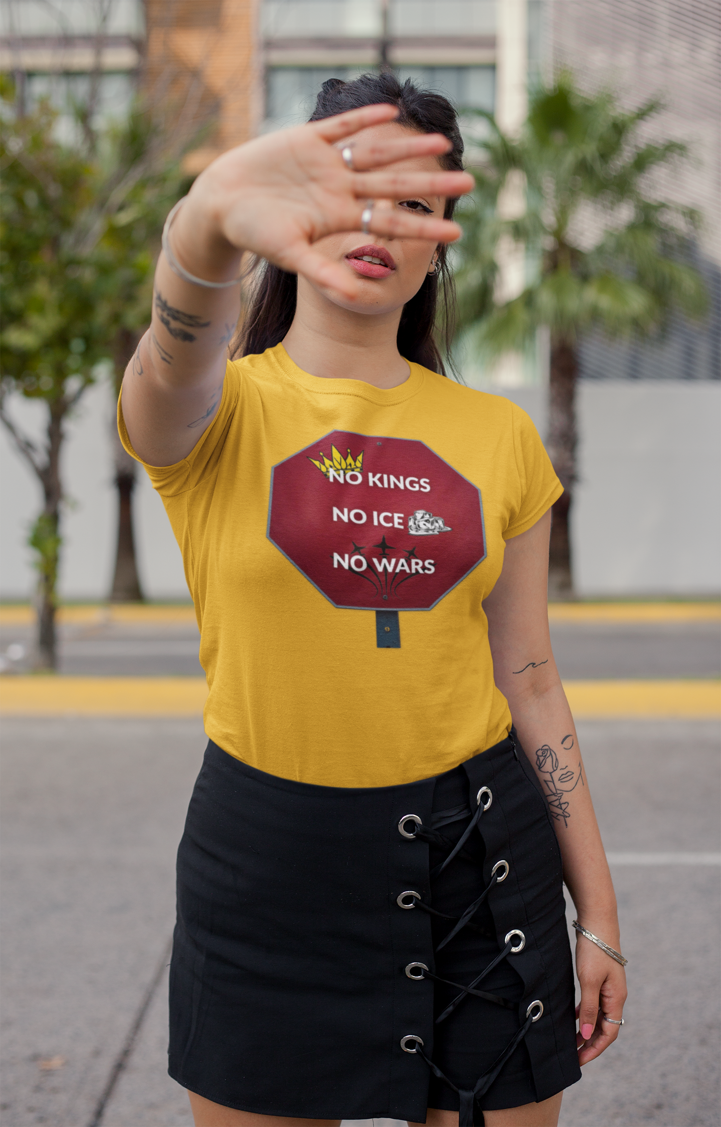No Kings No ICE No Wars Protest T-Shirt - Political Activist Tee