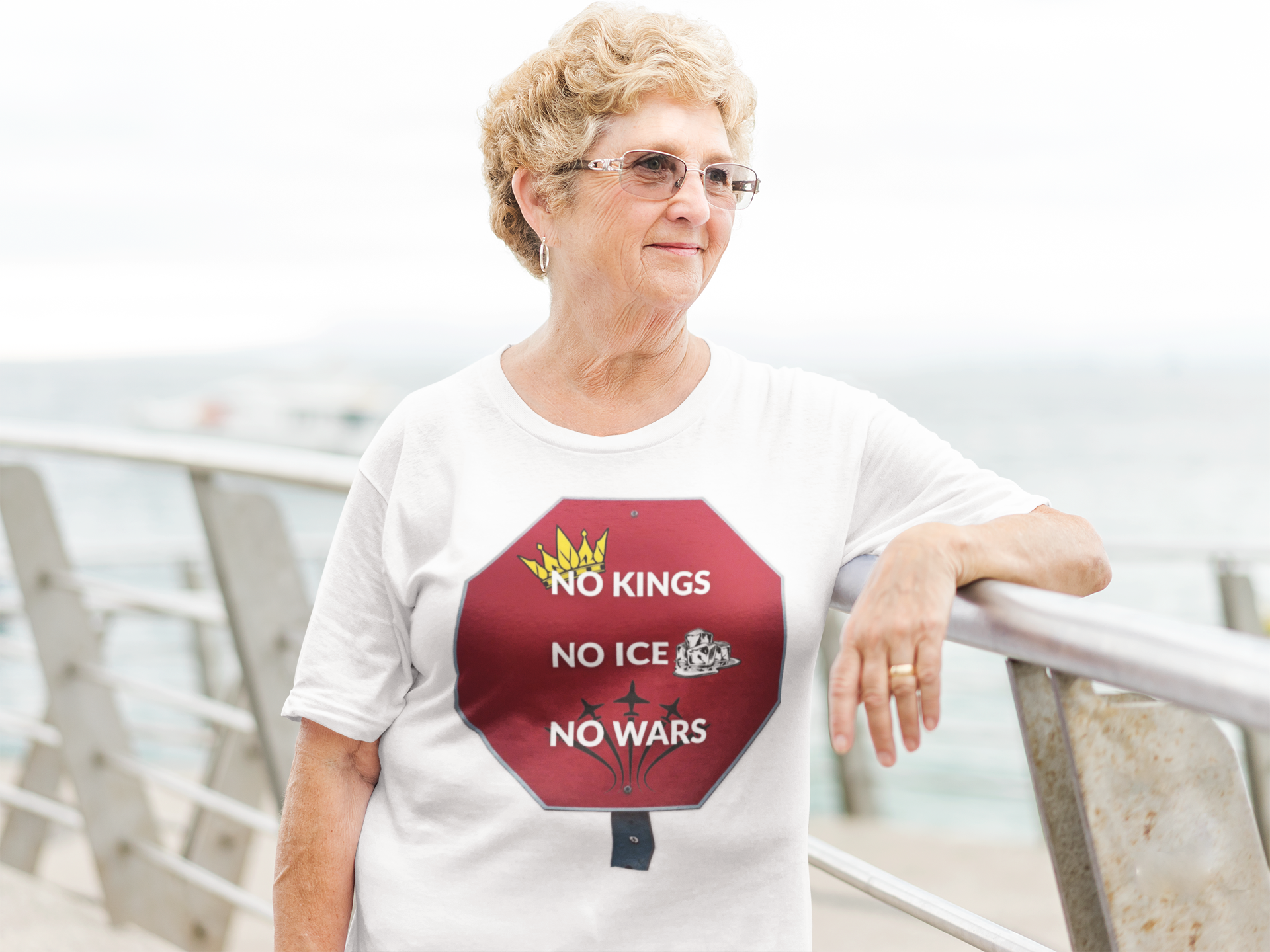 No Kings No ICE No Wars Protest T-Shirt - Political Activist Tee