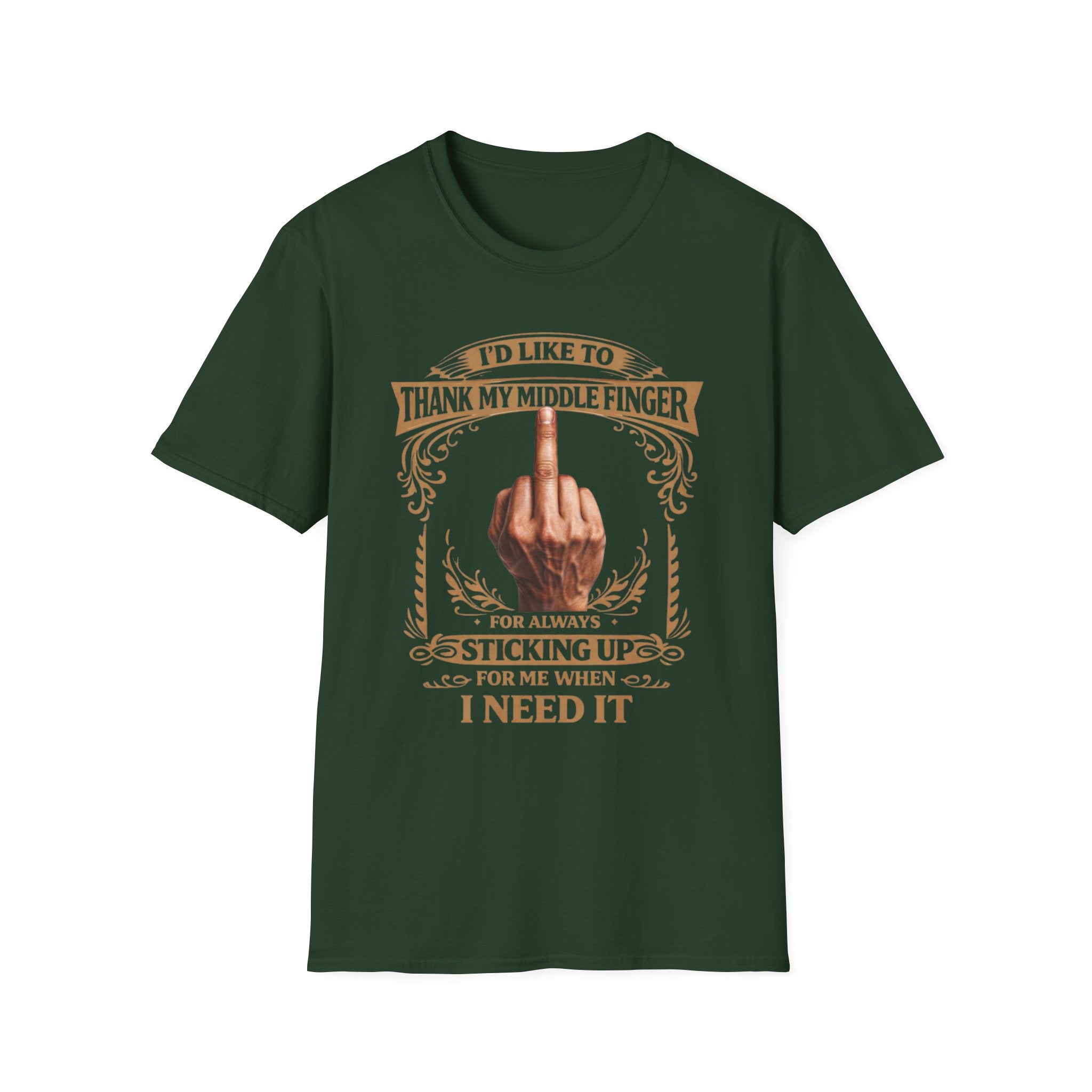 Political Protest Tee - Graphic I'd Like to Thank My Finger T-Shirt